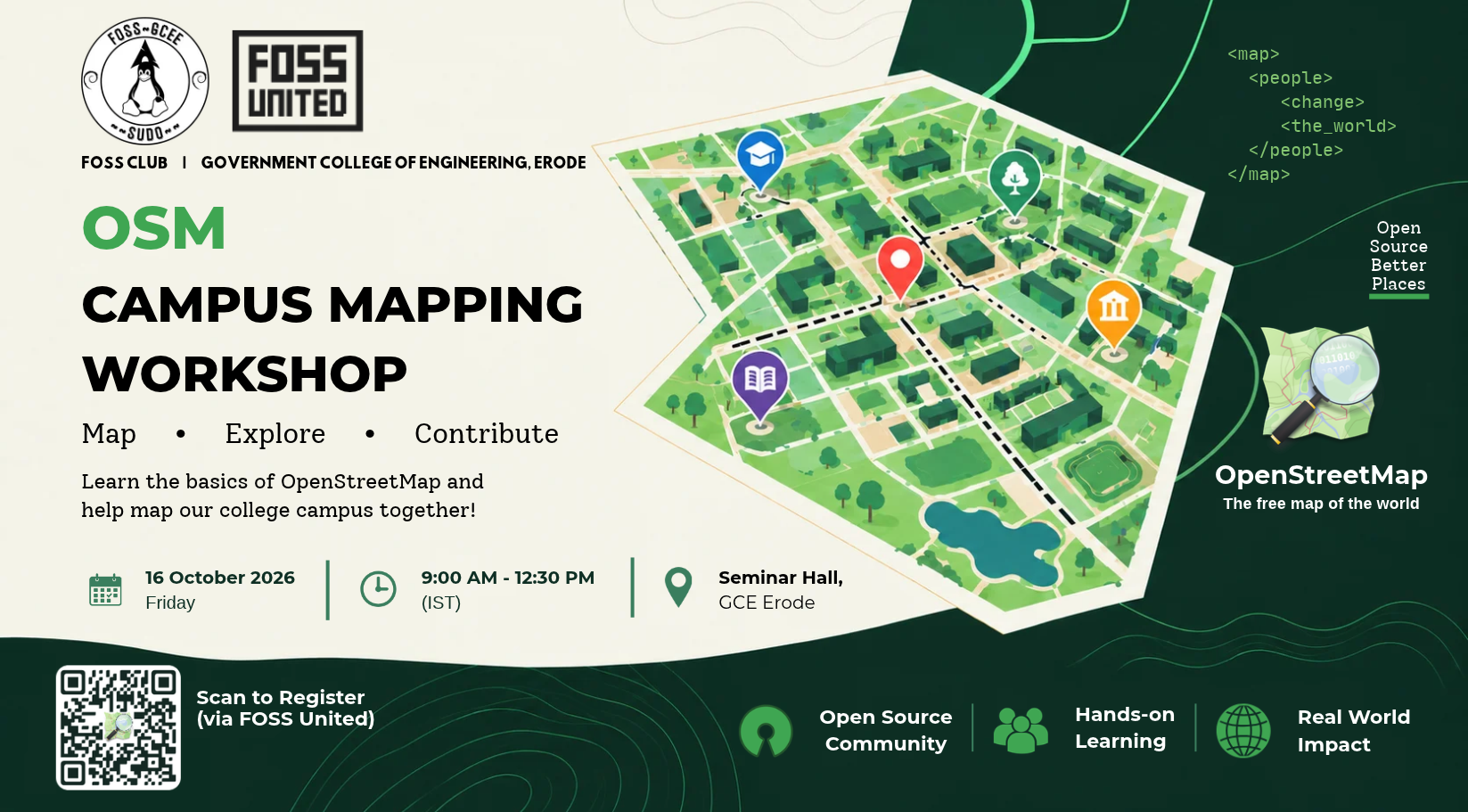 OSM Campus Mapping Party event banner